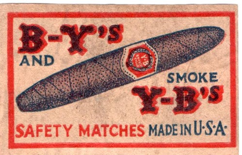 Matchbox label b - matchbox, y-b