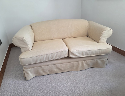 Beige fabric seater - 2-seater, sofa