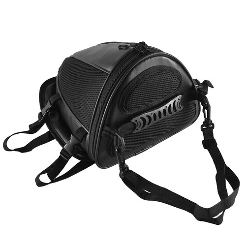Black motorcycle tail bag - black,