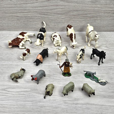 Job Lot Vintage Britains Farm Animals & Figures With Shepherd