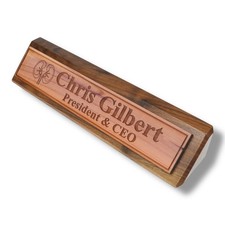 Desk Wedge Name Plate -