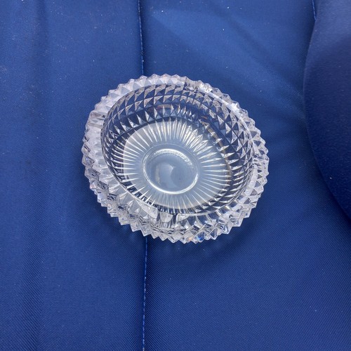 Large cut glass ashtray - large,