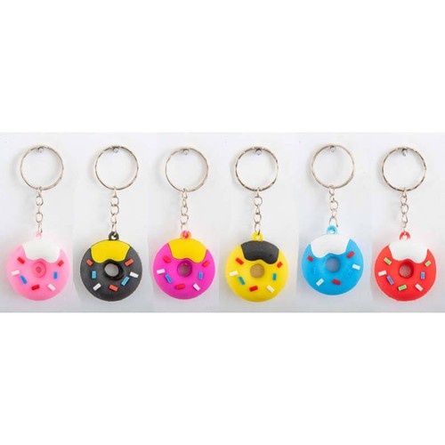 Doughnut keyrings novelty - doughnut,