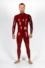 Men balck red bicolor Latex