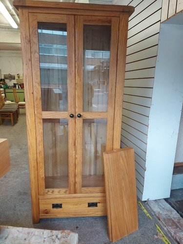 Oak display cabinet delivery - oak,