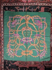 Hermes Green Silk 90cm Scarf