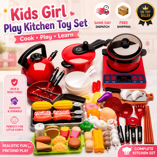 Kids girl play kitchen - kids,