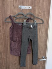 Zara Kids Corduroy Dress & Leggings Set Size 5-6years