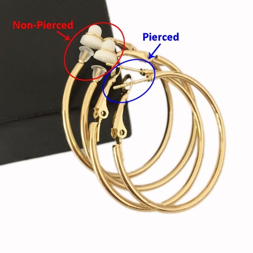 Pair hoop earrings - of,