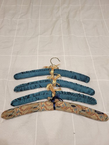 Vintage padded coat hangers - padded,