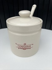 Cream porcelain lidded - porcelain,
