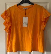 BNWT Orange Cotton Jersey ZARA