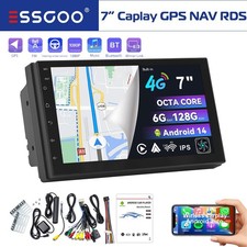 6+128G Double 2 DIN 7" Car Radio Stereo Android Auto Apple CarPlay GPS Nav DSP
