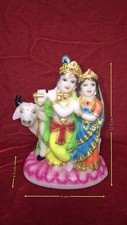 5" RADHA KRISHNA IDOL WITH COW
