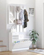 White Hallway Shoe Storage