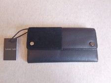 Label Lab (House Of Fraser) Black Suede & Pebble Leather Purse