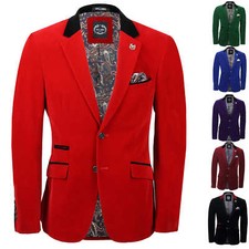 Mens soft velvet blazer - velvet, slim