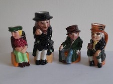 Artone Miniature Character Jugs, Oliver Twist, Fagin, Artful Dodger, Bill Sykes