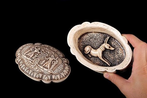 Hand carved stone scarab - carved,
