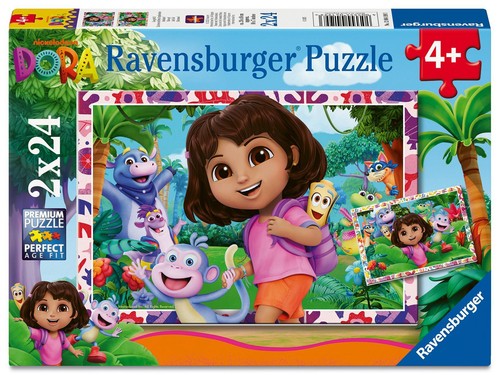 Kinderpuzzle 2x24 teile dora - 2x24,
