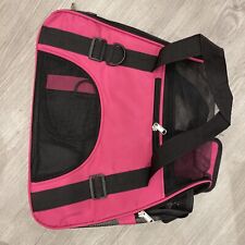 Pet Carrier Bag Portable Soft Fabric Folding Dog Cat Puppy Travel pink