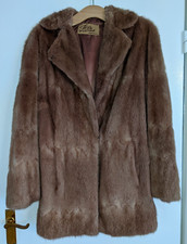 Vintage Musquash Back Fur Coat