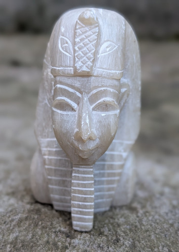 Vintage alabaster bust king - alabaster,