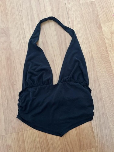 Black ruched halter neck - uo,