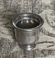 Antique Askvoll Brug Norway Cast Pewter Miniature Pedestal Goblet Chalice stoup.