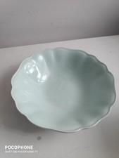 J & G MEAKIN "Glamour" Made in England JADE scalloped cereal bowl  vintage