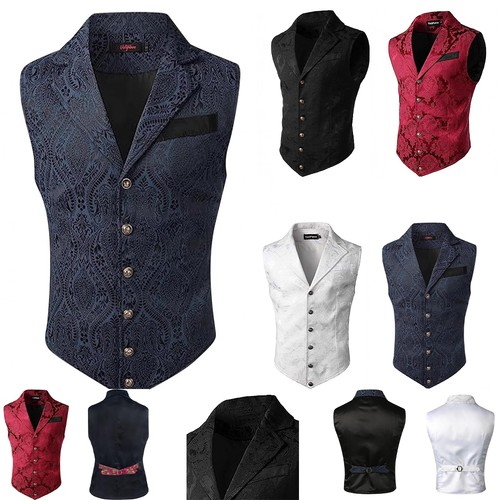 Men floral paisley suit vest - floral,