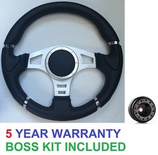 BLACK SPORT STEERING WHEEL AND