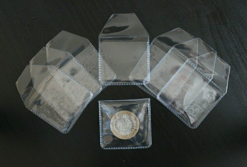 Clear plastic coin holders - plastic,