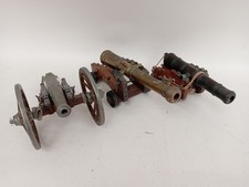 Bundle of 3 Decorative Model Cannons with Wooden Carriages  One  El Tigre 1797