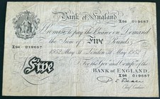 Bank england white 5 - *bank, of