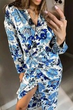ZARA BLUE WHITE FLORAL PRINT
