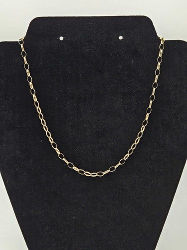 9ct gold belcher chain - gold,