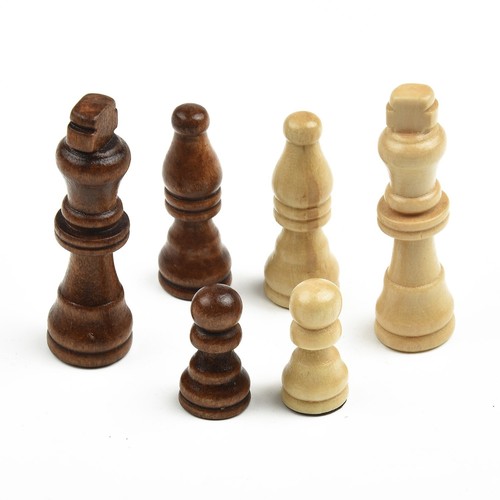 Wooden chessmen set 32pcs - 32pcs, hand