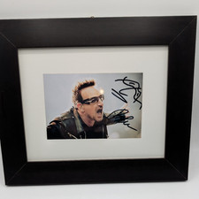Bono Hand Signed Photo U2 Concert Framed Small size