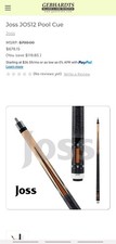Joss Cue with mezz Wd700 Shaft