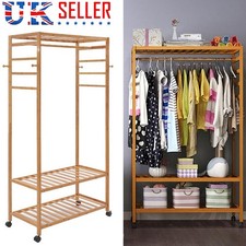 Heavy Duty Wooden Clothes Rail
