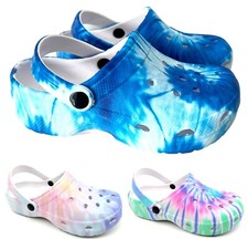 BOYS GIRLS CHILDRENS KIDS SUMMER CLOG MARBLE PRINT GARDEN POOL BEACH SANDALS SZ