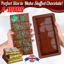 Deep Chocolate Bar Molds 1-10 Pack, Large and Thick Silicone Chocolate Bar Molds