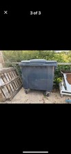 Black Wheelie Bin Rubbish Bin 1100 Litres On Wheels Lockable Lid
