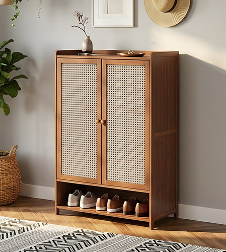 Bamboo shoe cabinet - 2, door