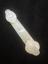 Qing dynasty Chinese white Jade Fine carved Jade Ruyi