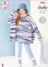 King Cole Safari Chunky 150gms,  various colours ****NEW****