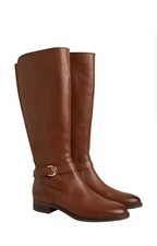 Clarks Womens HAMBLE HIGH Tan Leather Knee High Boots 4 E / 37 Wide Fit