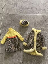 Vintage Barbie Francie Doll #1245 Snake Charmers Snakeskin Fur Jacket/Dress/Hat