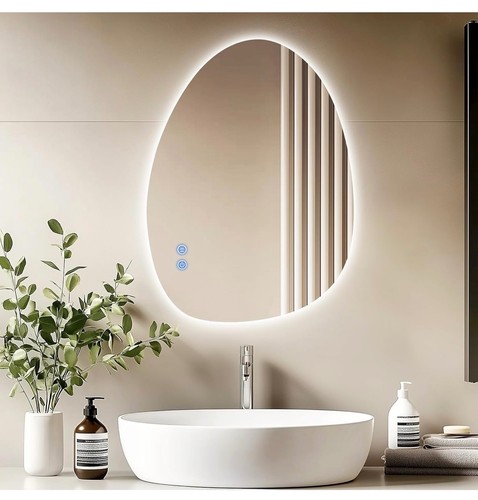 Asymmetrical led bathroom - led,